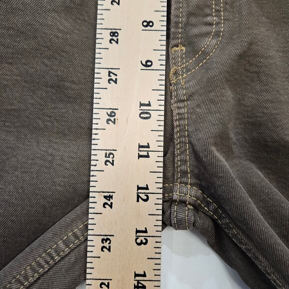 Re/Done Women's 70s Stove Pipe Crop Jeans Button Fly Raw Hem Brown Size 30 - Picture 10 of 12